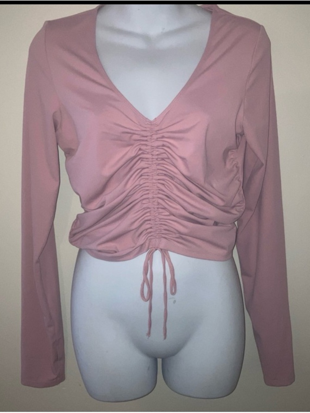 Ruched Relay Long Sleeve Top - Pink - Picture 4 of 8